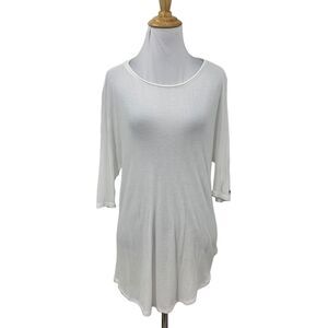 IVY Park Sheer Tunic Top Women XS Extra Small White 3/4 Sleeves Oversize Slouchy